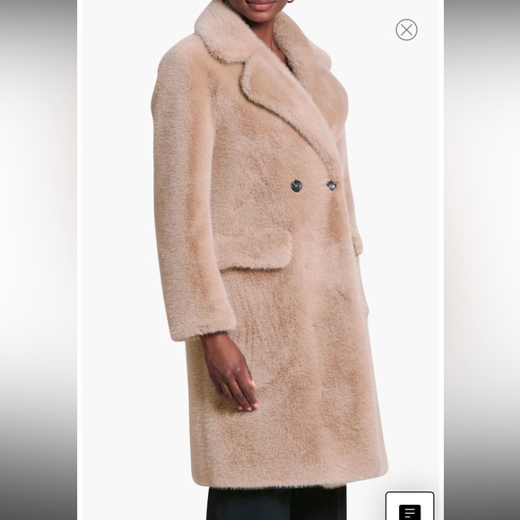 NWT Avec Les Filles Tan Teddy Jacket size Large - Picture 4 of 8